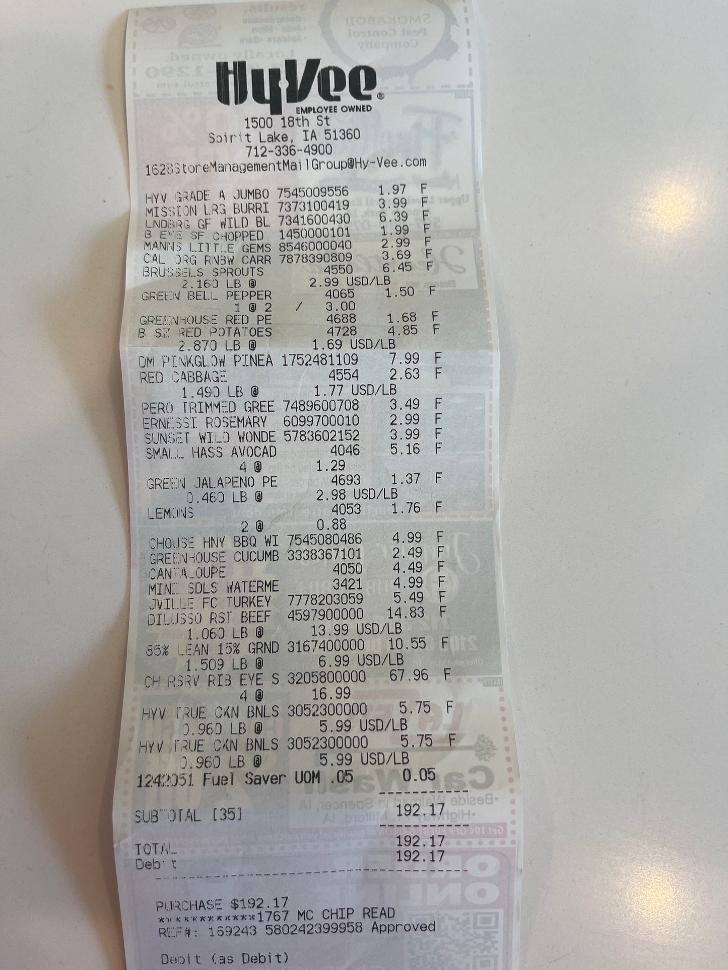 Grocery Reimbursement - Nussbaum - July 21